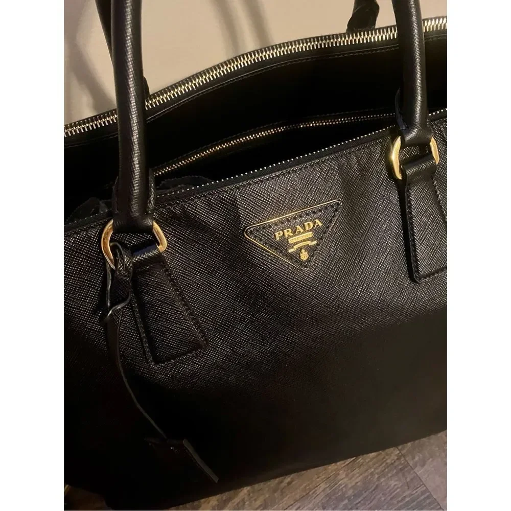 Prada Black Tote with Gold Details - Picture 2 of 16